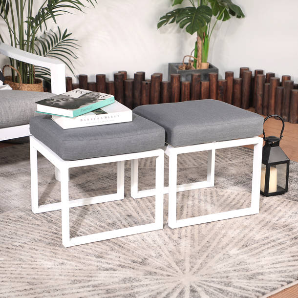 Joss & Main Greyson Outdoor Ottoman with Cushion & Reviews | Wayfair